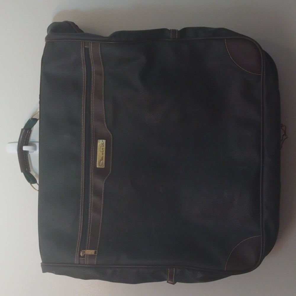 Vintage Oscar De La Renta Dark Green Garment/Travel Bag